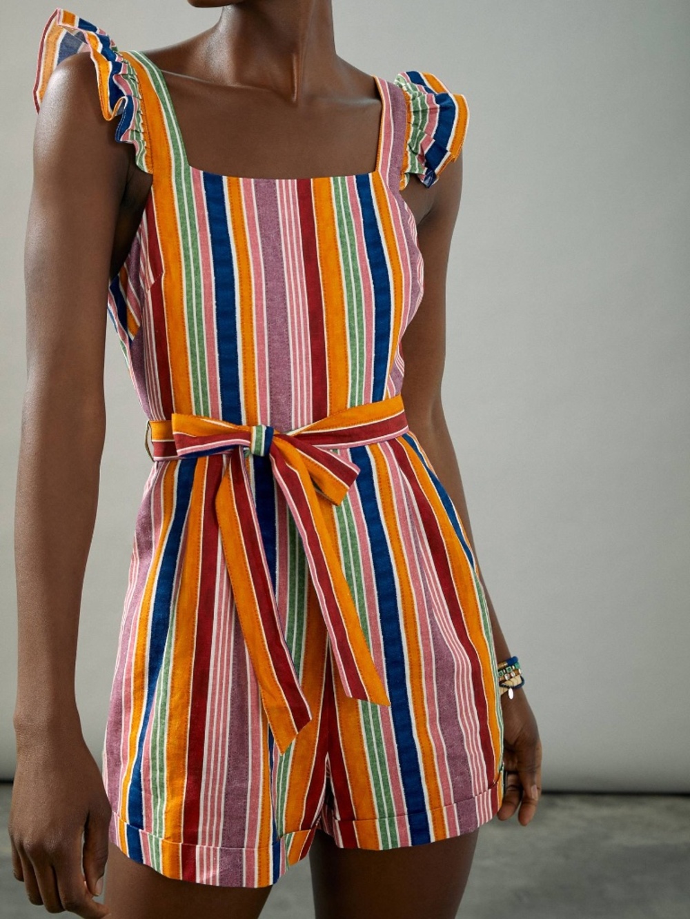 Farm Rio Reyes Striped Romper - Picture 1 of 8